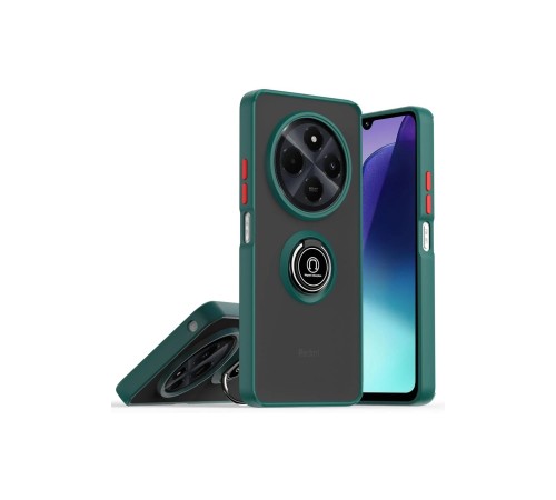 Realme C75 4G Kılıf Montreal Yüzüklü Silikon Kapak - Yeşil