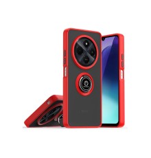 Realme C75 4G Kılıf Montreal Yüzüklü Silikon Kapak - Kırmızı