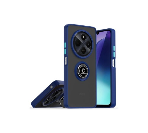 Realme C75 4G Kılıf Montreal Yüzüklü Silikon Kapak - Lacivert