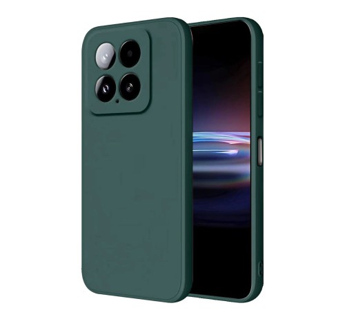 Xiaomi Mi 14T Pro Kılıf Nano içi Kadife Silikon - Koyu Yeşil