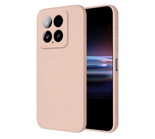 Xiaomi Mi 14T Pro Kılıf Nano içi Kadife Silikon - Pudra