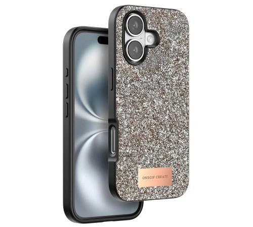 iPhone 16 Plus Bright Simli Kapak - Gold iPhone 16 Plus Bright Simli Kapak - Gold