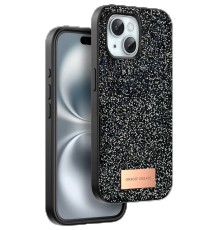 iPhone 15 Plus Bright Simli Kapak - Siyah