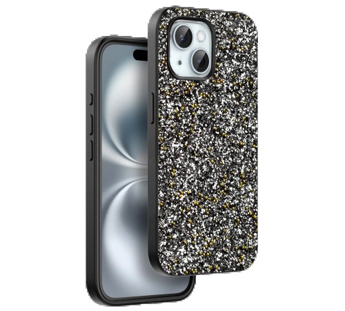 iPhone 15 Plus Bright Simli Kapak - Gümüş iPhone 15 Plus Bright Simli Kapak - Gümüş
