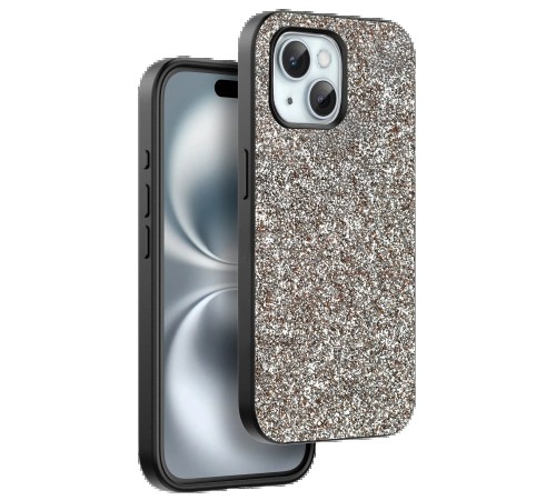 iPhone 15 Plus Bright Simli Kapak - Gold iPhone 15 Plus Bright Simli Kapak - Gold