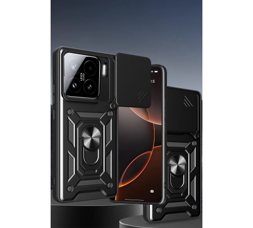 Xiaomi Mi 15 Kılıf Pars Lens Yüzüklü Silikon - Yeşil