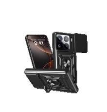 Xiaomi Mi 15 Pro Kılıf Pars Lens Yüzüklü Silikon - Siyah