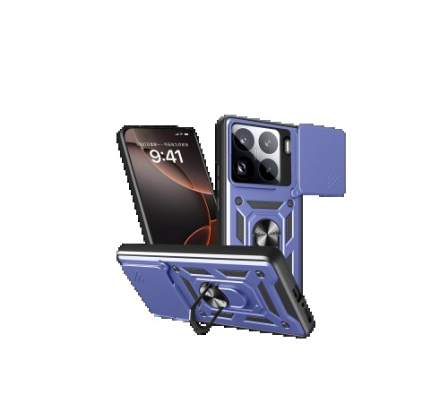 Xiaomi Mi 15 Pro Kılıf Pars Lens Yüzüklü Silikon - Lacivert