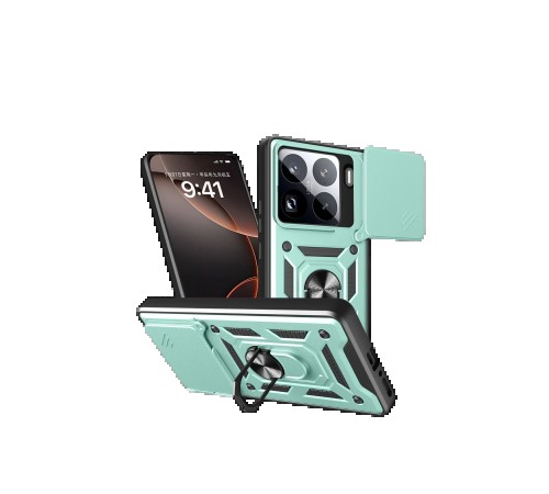 Xiaomi Mi 15 Pro Kılıf Pars Lens Yüzüklü Silikon - Yeşil