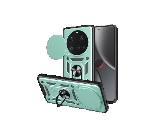 Xiaomi Mi 15 Ultra Kılıf Pars Lens Yüzüklü Silikon - Yeşil