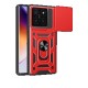 Xiaomi Mi 14T Pro Kılıf Pars Lens Yüzüklü Silikon - Kırmızı