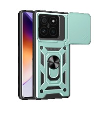 Xiaomi Mi 14T Pro Kılıf Pars Lens Yüzüklü Silikon - Yeşil