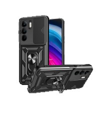 Realme C75 4G Kılıf Pars Lens Yüzüklü Silikon - Siyah