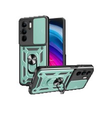 Realme C75 4G Kılıf Pars Lens Yüzüklü Silikon - Yeşil