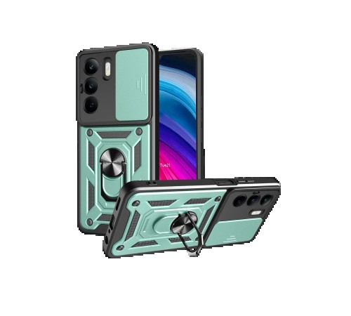 Realme C75 4G Kılıf Pars Lens Yüzüklü Silikon - Yeşil Realme C75 4G Kılıf Pars Lens Yüzüklü Silikon - Yeşil