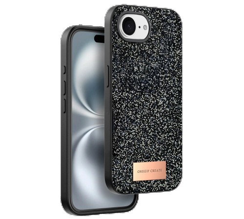 Apple iPhone 16E Bright Simli Kapak - Siyah Apple iPhone 16E Bright Simli Kapak - Siyah