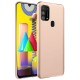 Samsung Galaxy M31 Kılıf Nano içi Kadife Silikon - Pudra