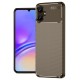 Samsung Galaxy A06 Kılıf Auto Focus Karbon Kapak - Kahverengi