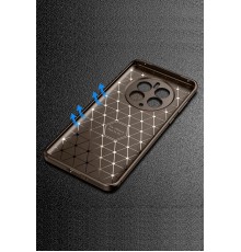 Realme 12 Pro Plus Kılıf Auto Focus Karbon Kapak - Kahverengi