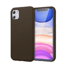 iPhone 11 Kılıf First Silikon - Kahverengi