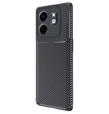 İnfinix Smart 9 Kılıf Auto Focus Karbon Kapak - Siyah