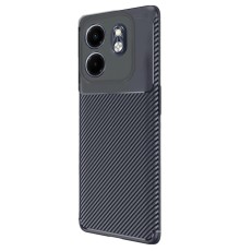 İnfinix Smart 9 Kılıf Auto Focus Karbon Kapak - Lacivert