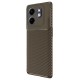 İnfinix Smart 9 Kılıf Auto Focus Karbon Kapak - Kahverengi