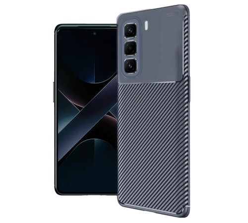 İnfinix Hot 50 4G Kılıf Auto Focus Karbon Kapak - Lacivert İnfinix Hot 50 4G Kılıf Auto Focus Karbon Kapak - Lacivert