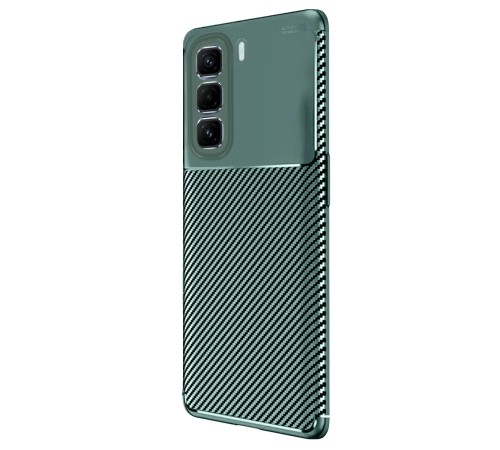 İnfinix Hot 50 4G Kılıf Auto Focus Karbon Kapak - Koyu Yeşil İnfinix Hot 50 4G Kılıf Auto Focus Karbon Kapak - Koyu Yeşil