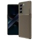 İnfinix Hot 50 4G Kılıf Auto Focus Karbon Kapak - Kahverengi