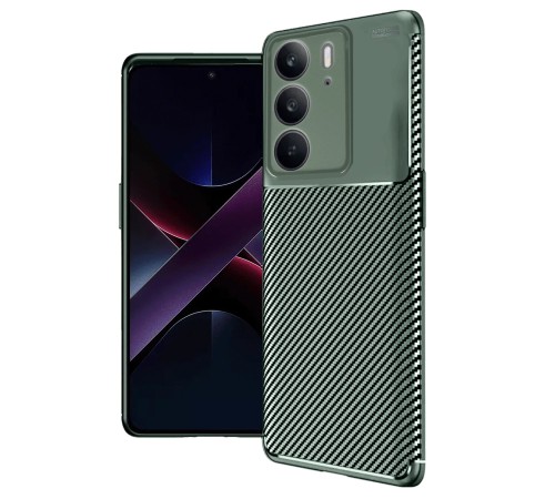 Realme C75 4G Auto Focus Karbon Kapak - Koyu Yeşil