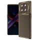 Honor Magic 7 Lite Kılıf Auto Focus Karbon Kapak - Kahverengi