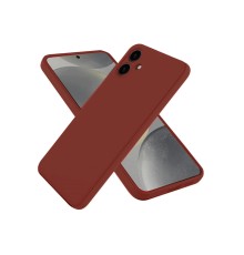 Samsung Galaxy A06 Kılıf First Silikon - Bordo