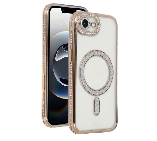 Apple iPhone 16E Joke Simli Magneticsafe Kılıf - Gold