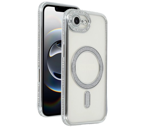 Apple iPhone 16E Joke Simli Magneticsafe Kılıf - Gümüş