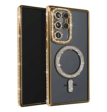 Samsung Galaxy S23 Ultra Joke Simli Magneticsafe Kılıf - Gold