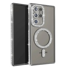 Samsung Galaxy S23 Ultra Joke Simli Magneticsafe Kılıf - Gümüş