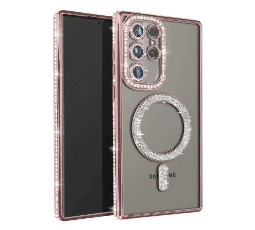 Samsung Galaxy S23 Ultra Joke Simli Magneticsafe Kılıf - Pembe