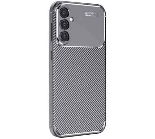 Samsung Galaxy A26 Kılıf Auto Focus Karbon Kapak - Gri
