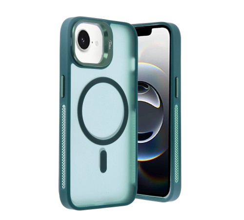 iPhone 16E Flet Lens Magsafe Kapak - Koyu Yeşil iPhone 16E Flet Lens Magsafe Kapak - Koyu Yeşil
