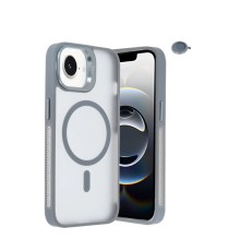 iPhone 16E Flet Lens Magsafe Kapak - Gri