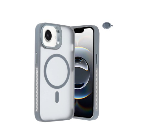 iPhone 16E Flet Lens Magsafe Kapak - Gri iPhone 16E Flet Lens Magsafe Kapak - Gri