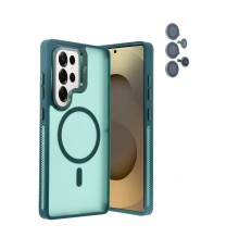 Samsung Galaxy S25 Ultra Flet Lens Magsafe Kapak - Koyu Yeşil