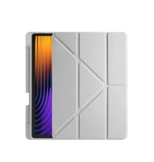 Xiaomi Pad 7 Pro Kılıf Kalemlikli Mars Tablet Kılıfı - Gri