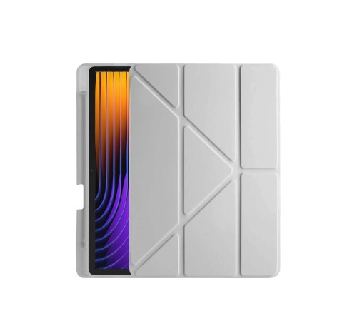 Xiaomi Pad 7 Pro Kılıf Kalemlikli Mars Tablet Kılıfı - Gri