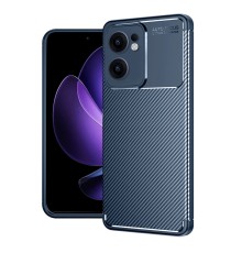 Oppo Reno 13F Kılıf Auto Focus Karbon Kapak - Lacivert