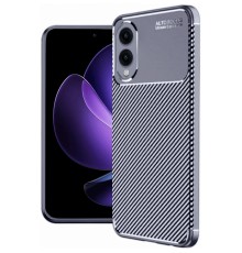 Samsung Galaxy S25 Edge Kılıf Auto Focus Karbon Kapak - Lacivert
