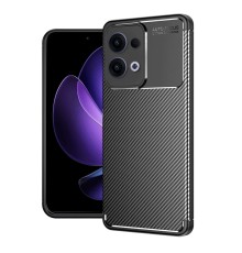 Oppo Reno 13 Pro Kılıf Auto Focus Karbon Kapak - Siyah