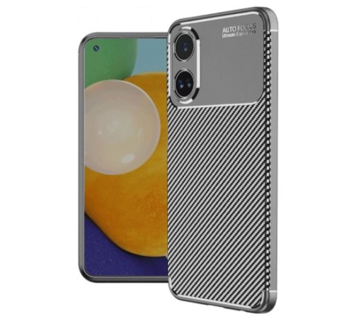 Oppo A60 Kılıf Auto Focus Karbon Kapak - Gri