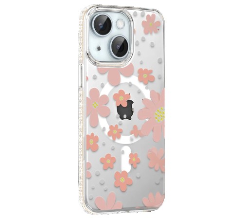 Joko Apple iPhone 14 Floral Magsafe Kapak - Pembe Joko Apple iPhone 14 Floral Magsafe Kapak - Pembe